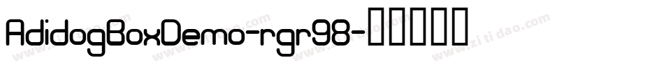 AdidogBoxDemo-rgr98字体转换