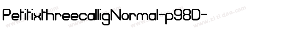 PetitixthreecalligNormal-p98D字体转换