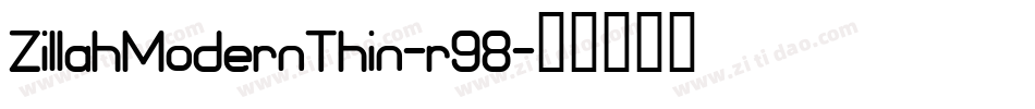 ZillahModernThin-r98字体转换