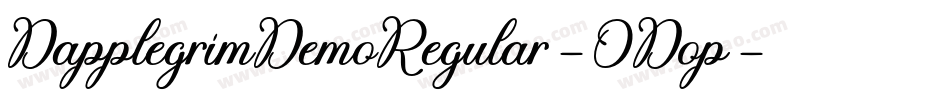 DapplegrimDemoRegular-ODop字体转换