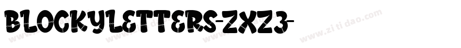 BlockyLetters-zxz3字体转换