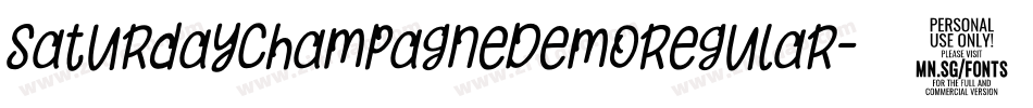 SaturdayChampagneDemoRegular-8KdD字体转换