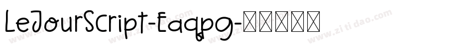 LeJourScript-Eaqpg字体转换
