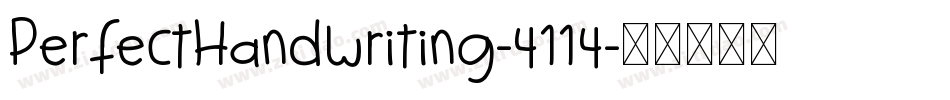 PerfectHandwriting-4114字体转换