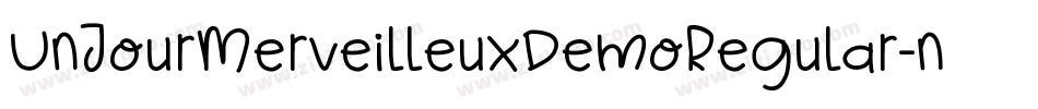UnJourMerveilleuxDemoRegular-nRvag字体转换