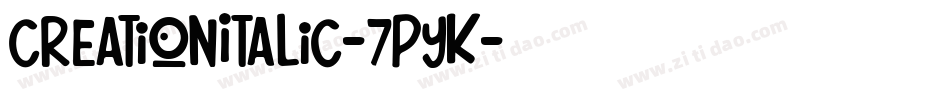 CreationItalic-7PyK字体转换