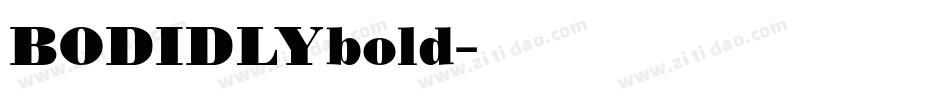 BODIDLYbold字体转换
