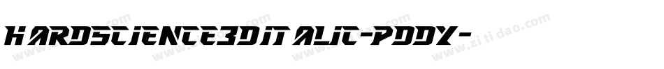 HardScience3DItalic-pddy字体转换