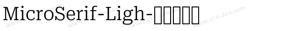 MicroSerif-Ligh字体转换