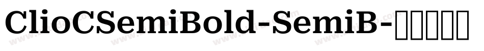 ClioCSemiBold-SemiB字体转换