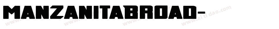 ManzanitaBroad字体转换