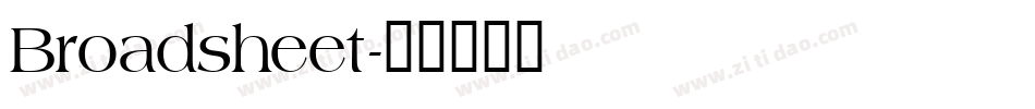 Broadsheet字体转换