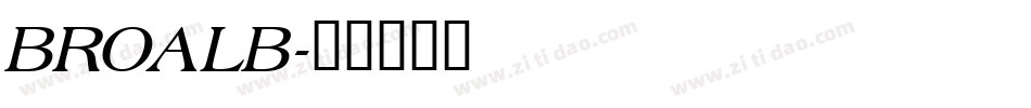 BROALB字体转换