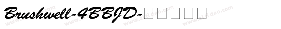 Brushwell-4BBJD字体转换