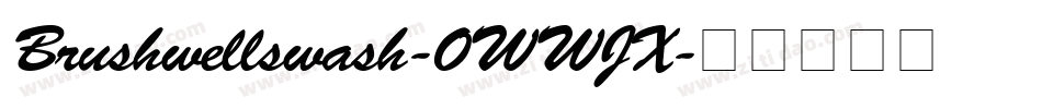 Brushwellswash-0WWJX字体转换