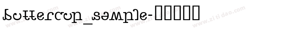 buttercup_sample字体转换