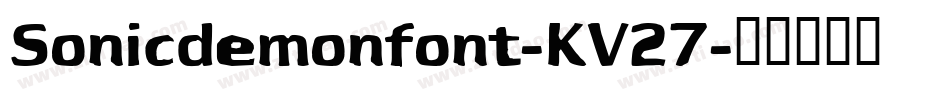 Sonicdemonfont-KV27字体转换