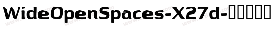 WideOpenSpaces-X27d字体转换