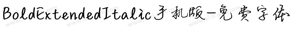 BoldExtendedItalic手机版字体转换