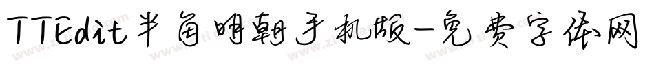 TTEdit半角明朝手机版字体转换