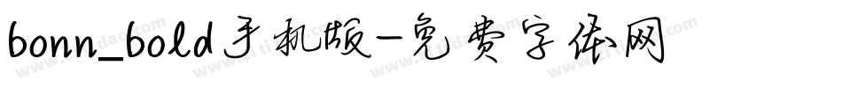 bonn_bold手机版字体转换