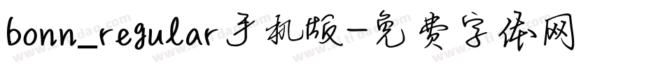 bonn_regular手机版字体转换