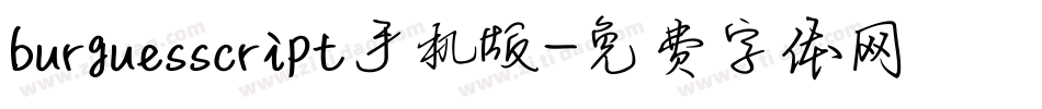 burguesscript手机版字体转换