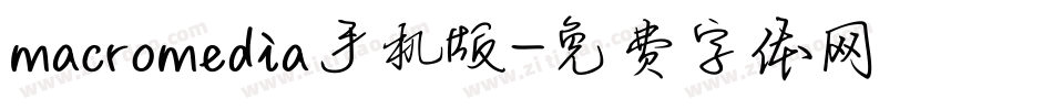 macromedia手机版字体转换
