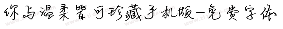 你与温柔皆可珍藏手机版字体转换