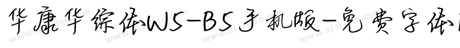 华康华综体W5-B5手机版字体转换