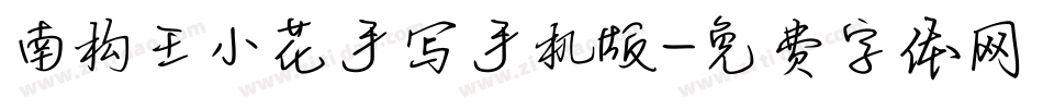 南构王小花手写手机版字体转换