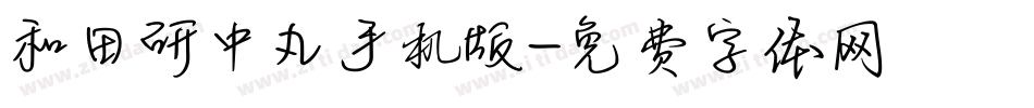 和田研中丸手机版字体转换