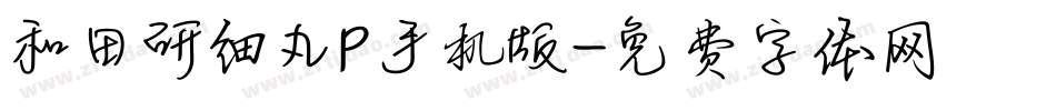 和田研细丸P手机版字体转换