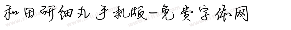和田研细丸手机版字体转换