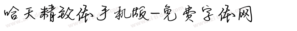 哈天精致体手机版字体转换