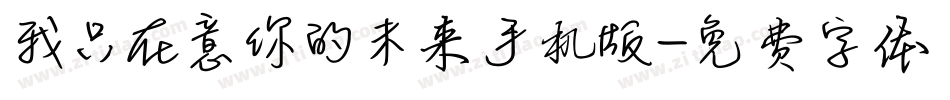 我只在意你的未来手机版字体转换