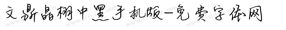 文鼎晶栩中黑手机版字体转换