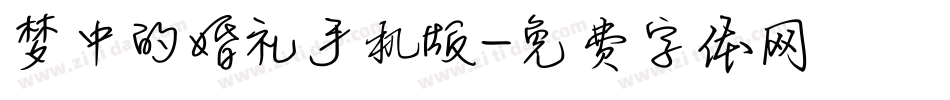 梦中的婚礼手机版字体转换
