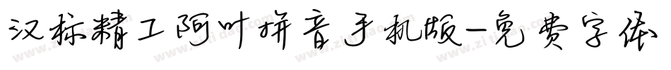 汉标精工阿叶拼音手机版字体转换