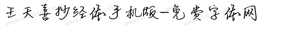 王天喜抄经体手机版字体转换