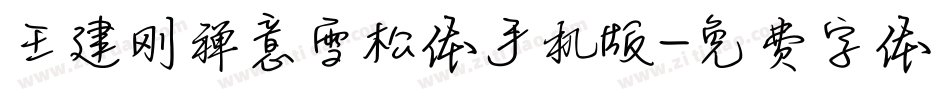 王建刚禅意雪松体手机版字体转换