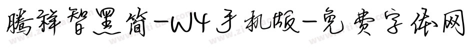 腾祥智黑简-W4手机版字体转换