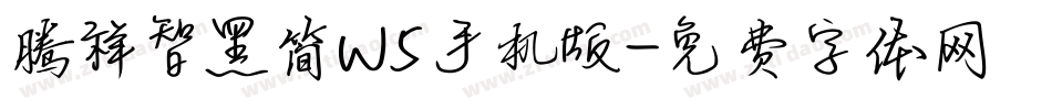 腾祥智黑简W5手机版字体转换