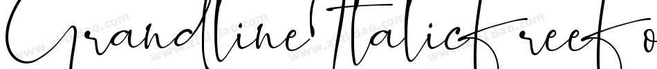 GrandlineItalicFreeForPersoItalic-GO60Z字体转换