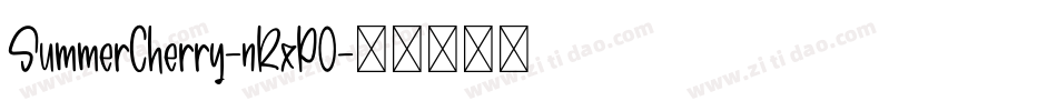 SummerCherry-nRxP0字体转换