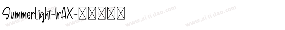 SummerLight-lrAX字体转换