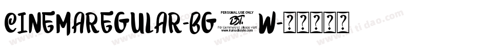 CinemaRegular-BG5w字体转换