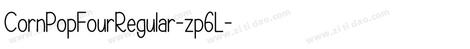 CornPopFourRegular-zp6L字体转换