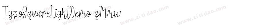 TypoSquareLightDemo-zMmw字体转换