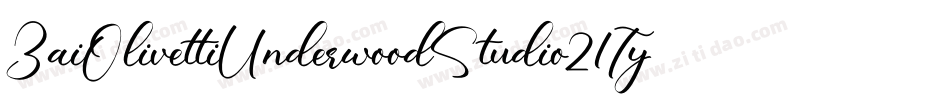 ZaiOlivettiUnderwoodStudio21Typewriter-jE90l字体转换